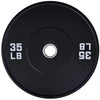 French Fitness Olympic Black Bumper Plate 35 lbs - Blank (New)
