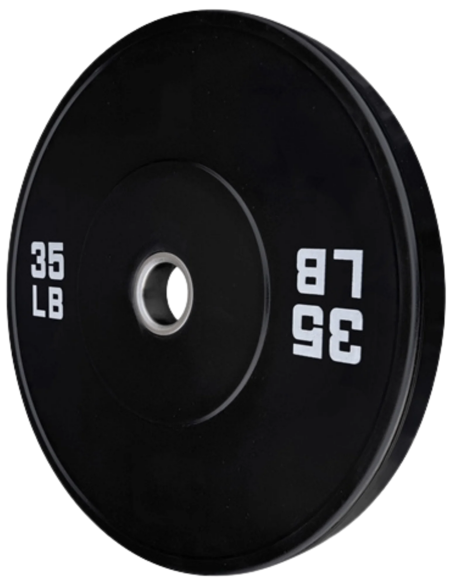 French Fitness Olympic Black Bumper Plate 35 lbs - Blank (New)