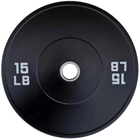 French Fitness Olympic Black Bumper Plate Set 370 lbs - Blank (New)
