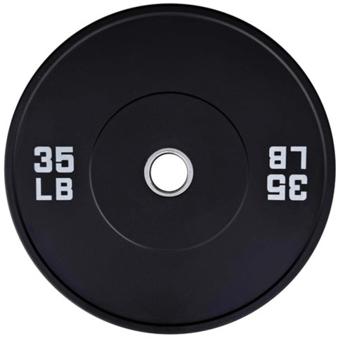 French Fitness Olympic Black Bumper Plate Set 370 lbs - Blank (New)