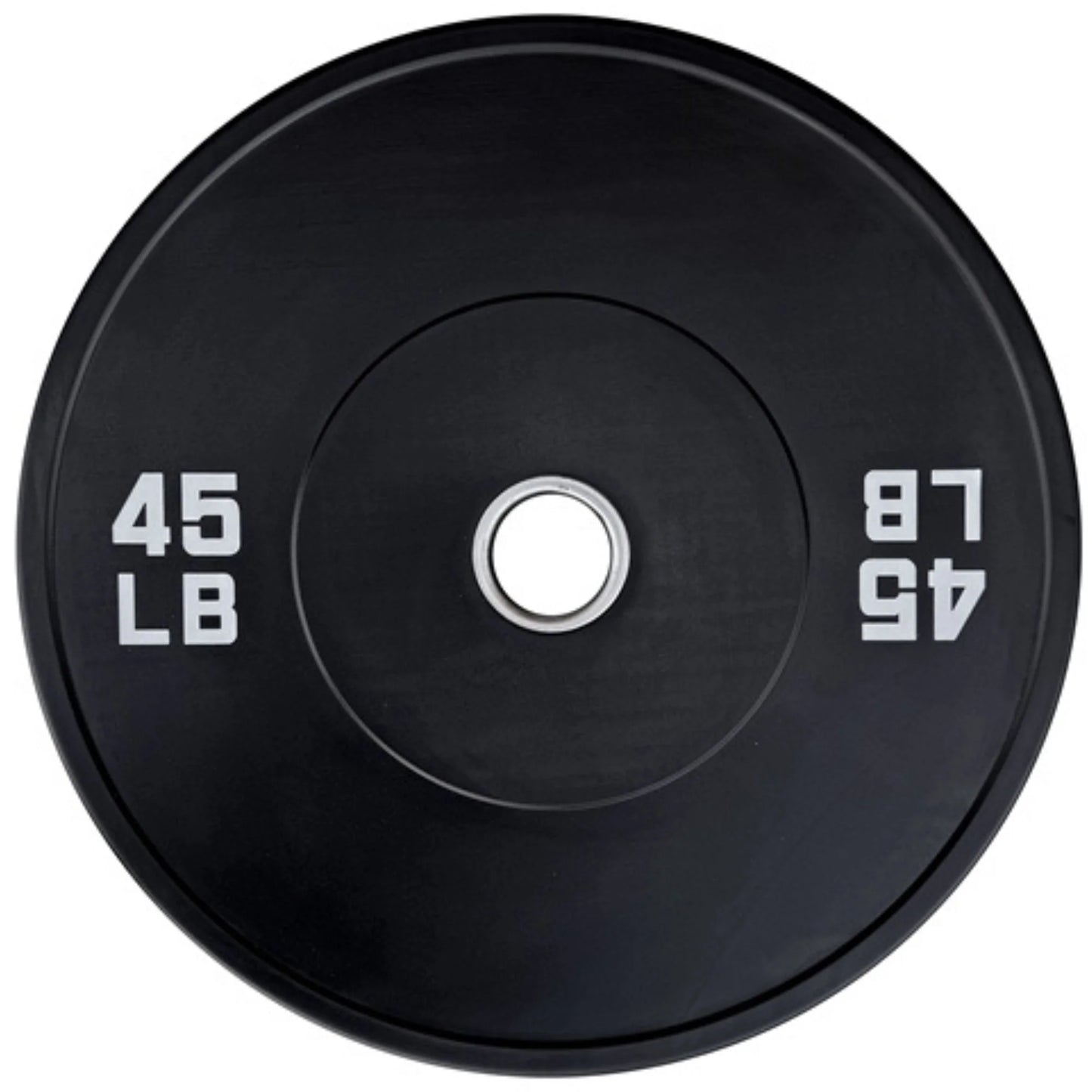 French Fitness Olympic Black Bumper Plate 45 lbs - Blank (New)