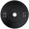 French Fitness Olympic Black Bumper Plate Set 320 lbs - Blank (New)