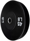 French Fitness Olympic Black Bumper Plate 45 lbs - Blank (New)
