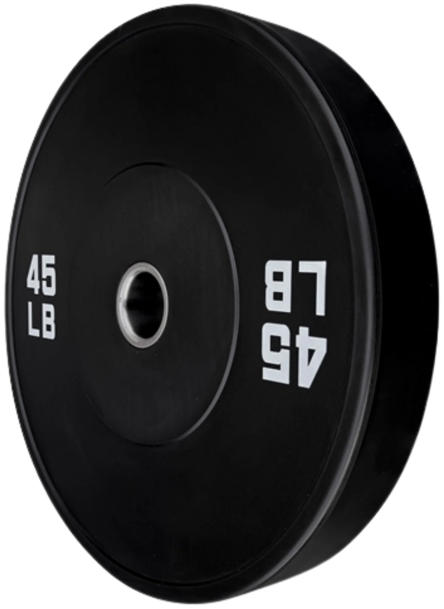 French Fitness Olympic Black Bumper Plate 45 lbs - Blank (New)