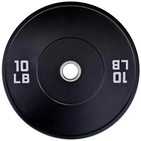 French Fitness Olympic Black Bumper Plate Set 680 lbs - Blank (New)