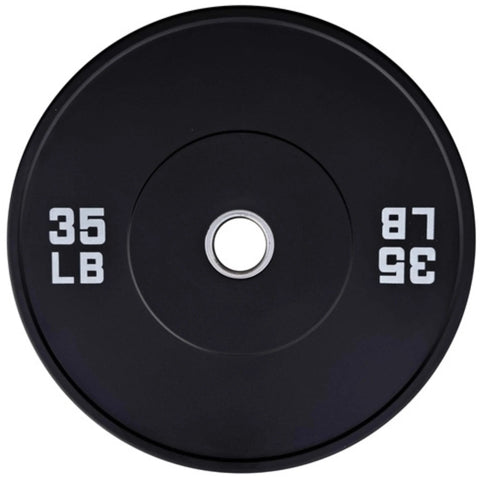 French Fitness Olympic Black Bumper Plate Set 680 lbs - Blank (New)