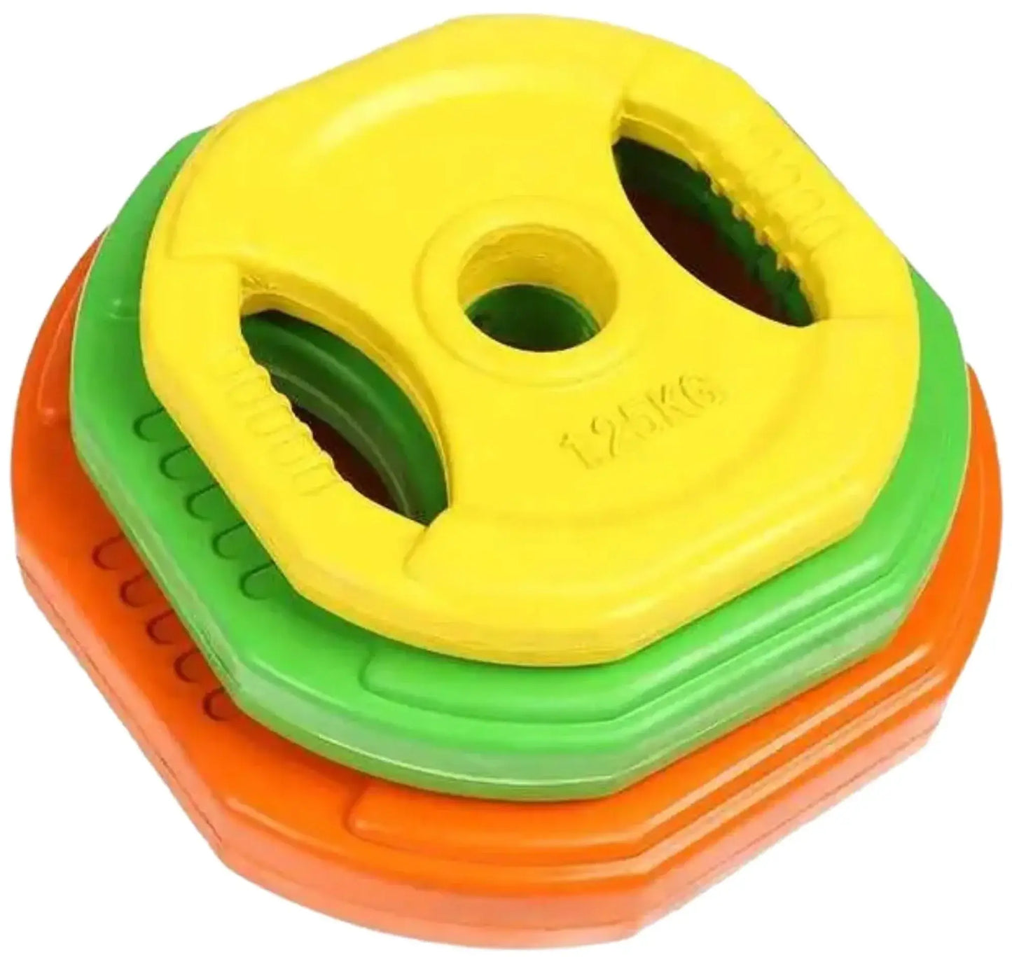 French Fitness - Aerobic Barbell & Weight Plate Set of 1  (New) - Angled View