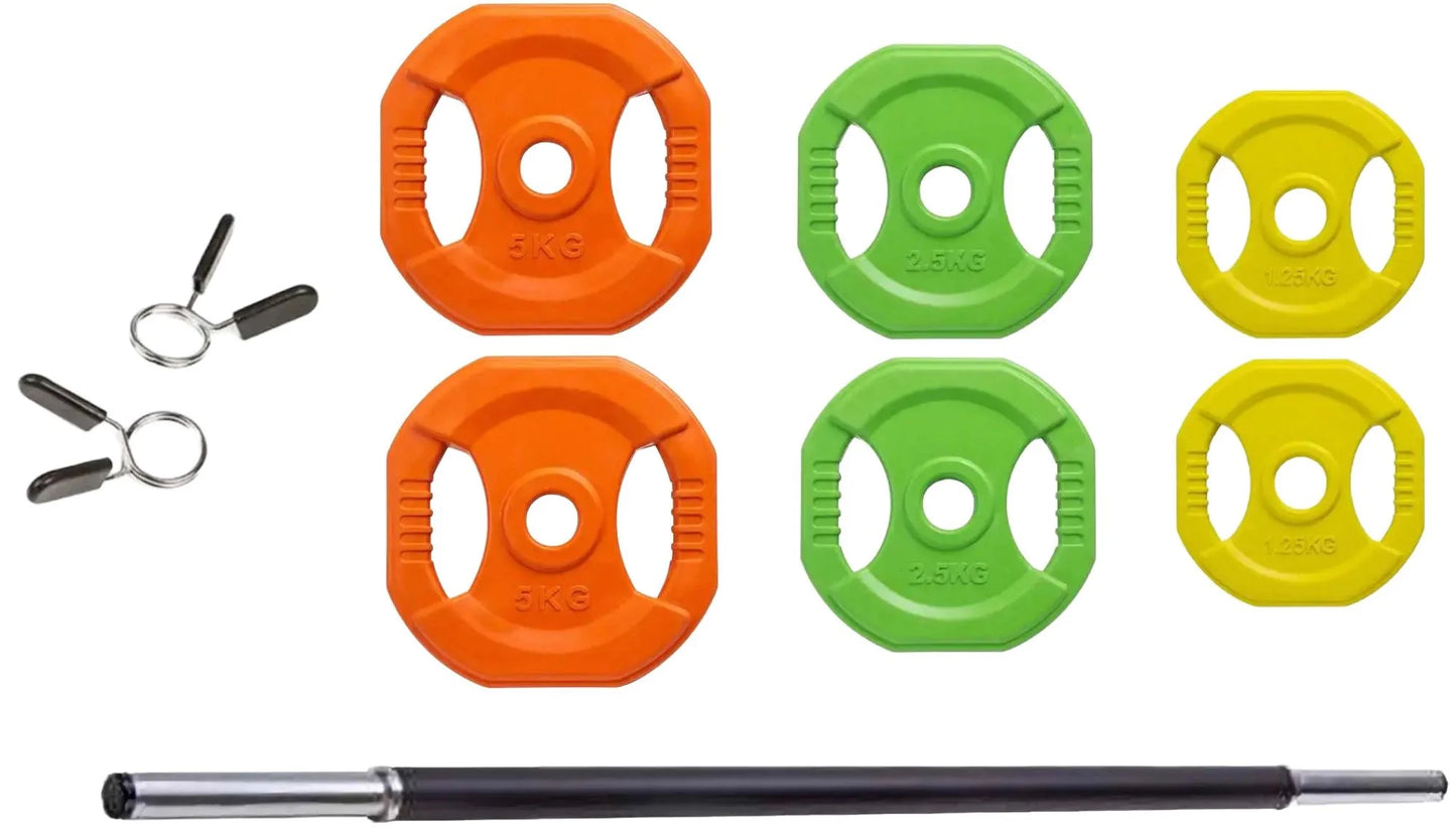 French Fitness Aerobic Bar & Plate Rack - Fits 20 Sets (New)