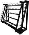 French Fitness Aerobic Bar & Plate Rack - Fits 20 Sets (New)