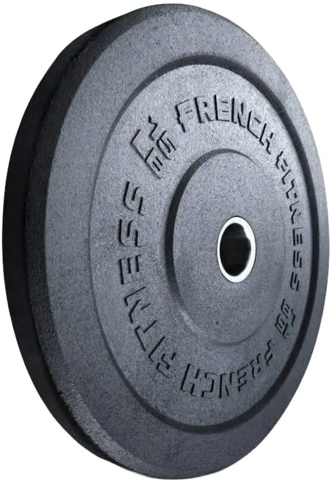 French Fitness Olympic Bumper Plates Set w/7 ft Olympic Bar 515 lbs - Crumb Rubber (New)