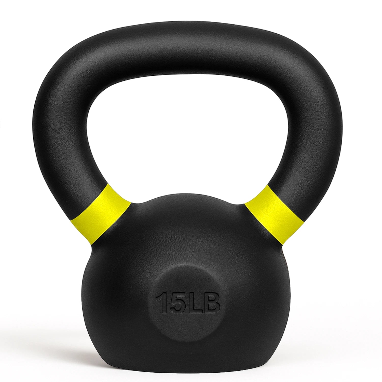 French Fitness Cast Iron Kettlebell Set 5-50 lbs - Front View