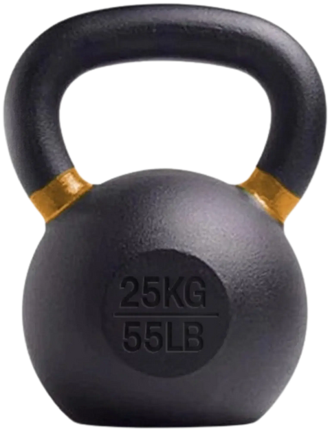 French Fitness - Cast Iron Kettlebell 55 lbs (New) - Front View