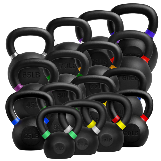 French Fitness Cast Iron Kettlebell Set 5-80 lbs (New)