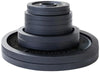 French Fitness - Cast Iron Olympic Weight Plate V1 Set w/7 ft Olympic Bar 235 lbs (New) - Front View