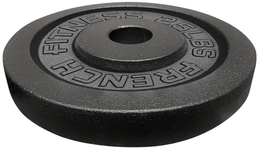 French Fitness Cast Iron Olympic Weight Plate V1 25 lbs (New)