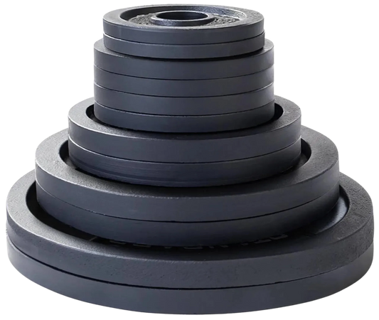 French Fitness Cast Iron Olympic Weight Plate V1 Set 260 lbs (New)