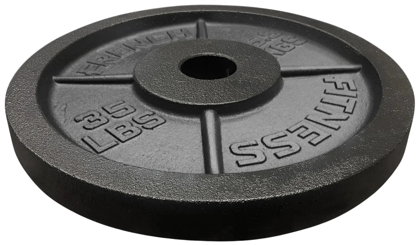 French Fitness Cast Iron Olympic Weight Plate V1 35 lbs (New)