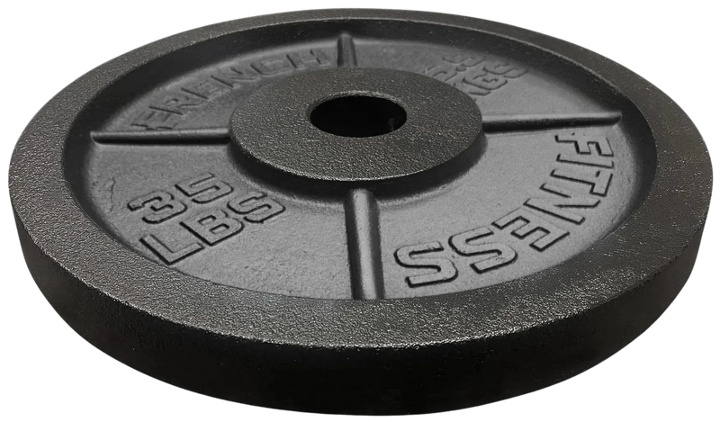 French Fitness Cast Iron Olympic Weight Plate V1 35 lbs (New)