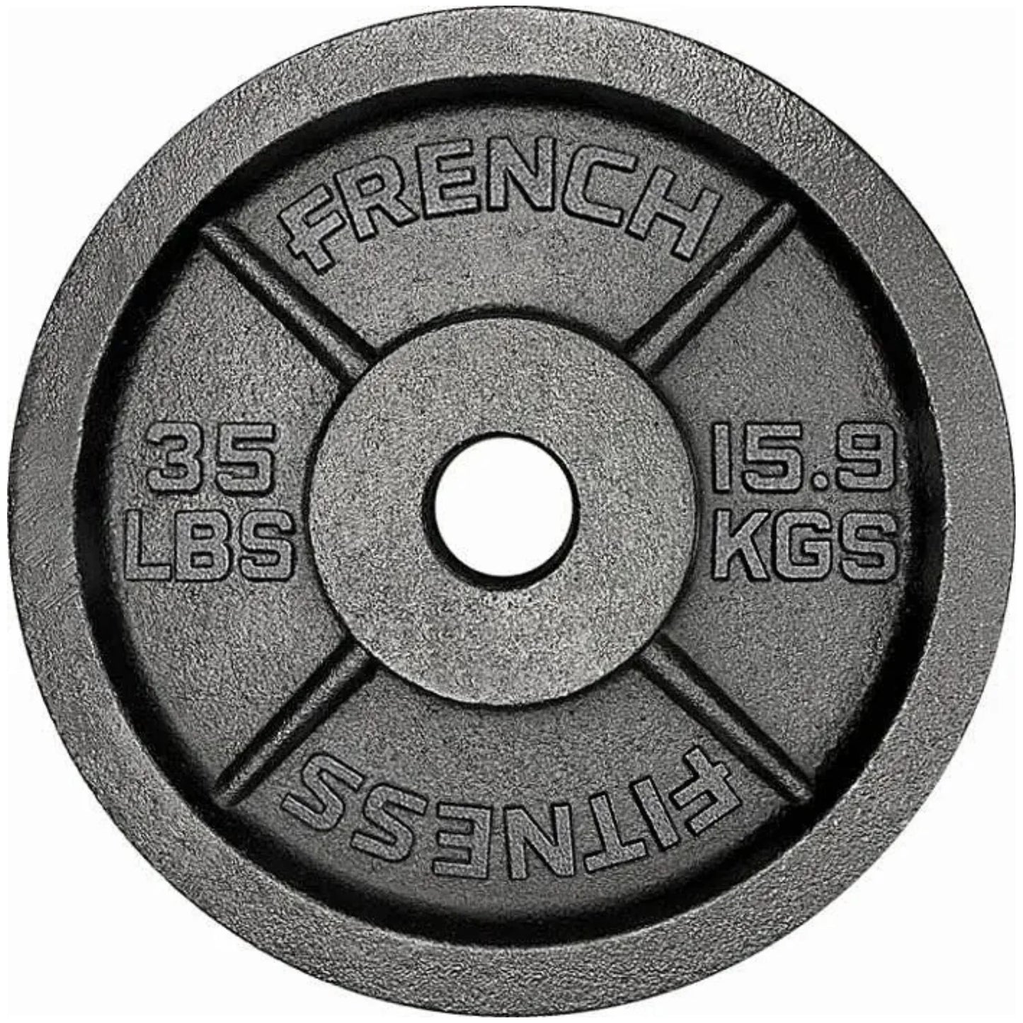 French Fitness Cast Iron Olympic Weight Plate V1 Set 350 lbs (New)