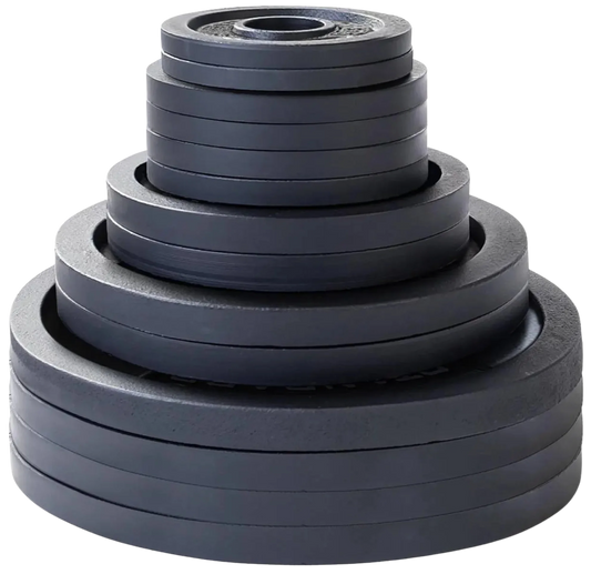 French Fitness Cast Iron Olympic Weight Plate V1 Set 350 lbs (New)