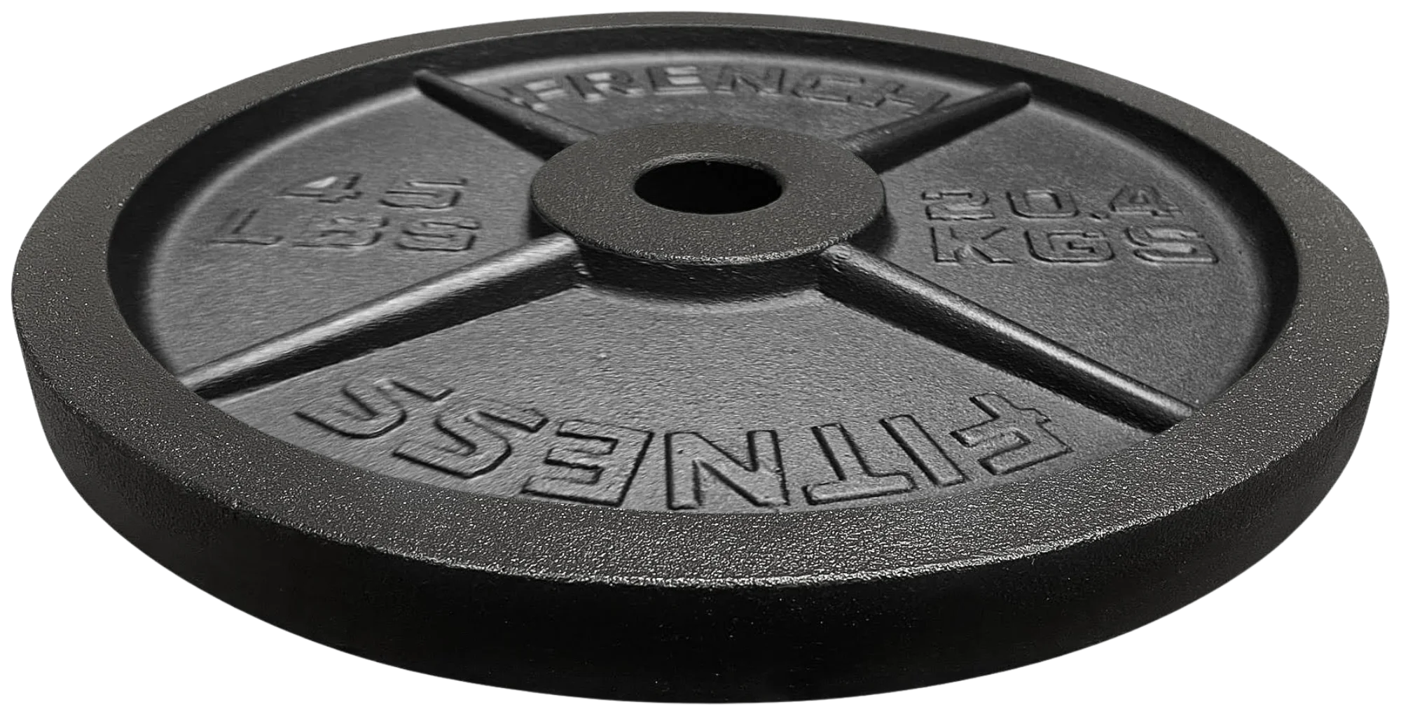 French Fitness Cast Iron Olympic Weight Plate V1 45 lbs (New)