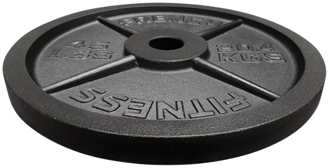 French Fitness Cast Iron Olympic Weight Plate V1 45 lbs (New)