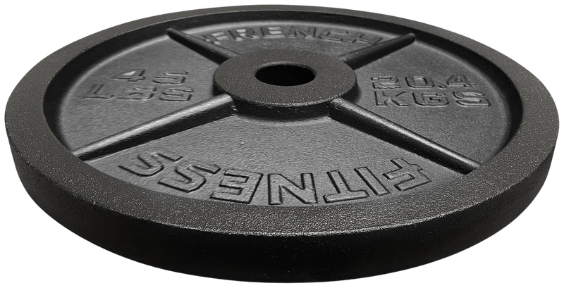 French Fitness Cast Iron Olympic Weight Plate V1 45 lbs (New)