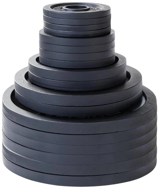 French Fitness Cast Iron Olympic Weight Plate V1 Set 450 lbs (New)