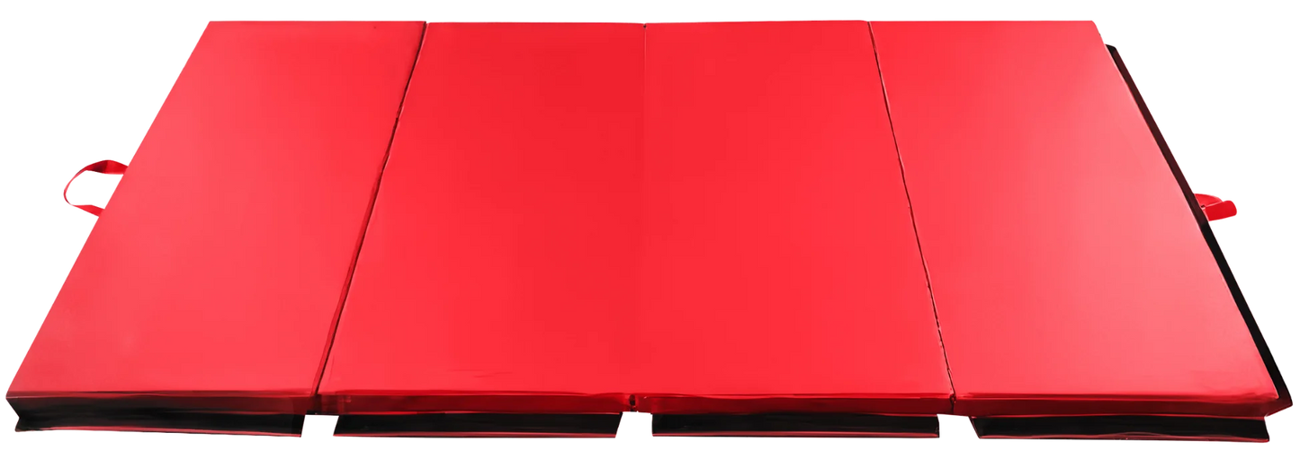 French Fitness 8' x 6' x 2" Crash Mats - 3-Fold 4-Section Folding Gymnastics Mat (New)