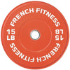 French Fitness Olympic Colored Bumper Plate 15 lbs (New)