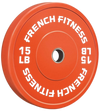 French Fitness Olympic Colored Bumper Plate 15 lbs (New)