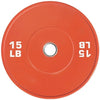 French Fitness Olympic Colored Bumper Plate 15 lbs - Blank (New)