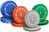 French Fitness Olympic Colored Bumper Plate Set 190 lbs (New)