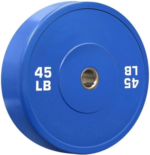 French Fitness Olympic Colored Bumper Plate Set 190 lbs - Blank (New)