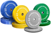 French Fitness Olympic Colored Bumper Plate Set 230 lbs (New)