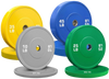 French Fitness Olympic Colored Bumper Plate Set 230 lbs - Blank (New)