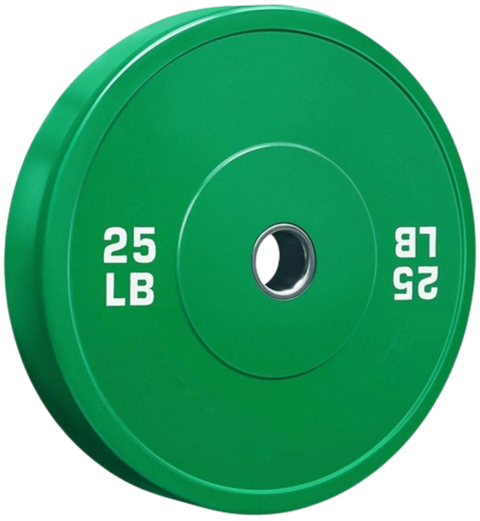 French Fitness Olympic Colored Bumper Plate 25 lbs - Blank (New)
