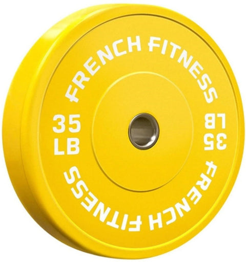 French Fitness Olympic Colored Bumper Plate Set 260 lbs (New)