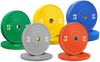 French Fitness Olympic Colored Bumper Plate Set 260 lbs - Blank (New)