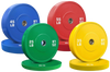 French Fitness Olympic Colored Bumper Plate Set 320 lbs - Blank (New)