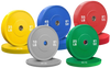 French Fitness Olympic Colored Bumper Plate Set 340 lbs - Blank (New)