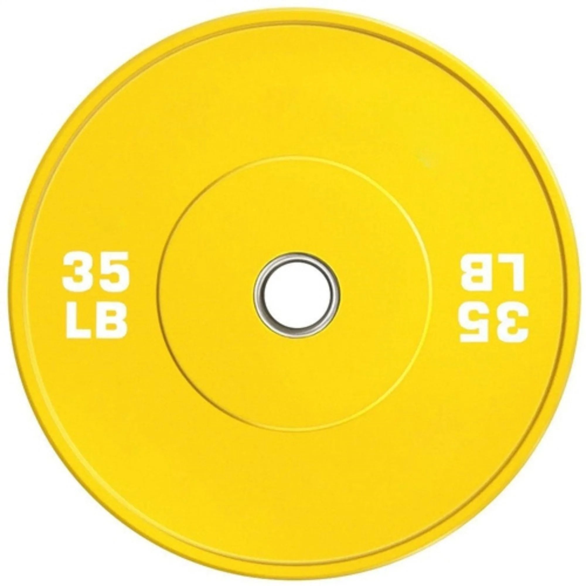 French Fitness Olympic Colored Bumper Plate 35 lbs - Blank (New)