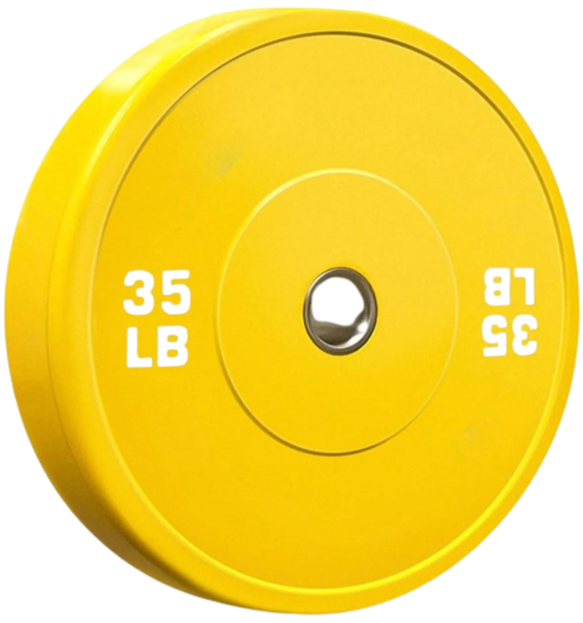 French Fitness Olympic Colored Bumper Plate 35 lbs - Blank (New)