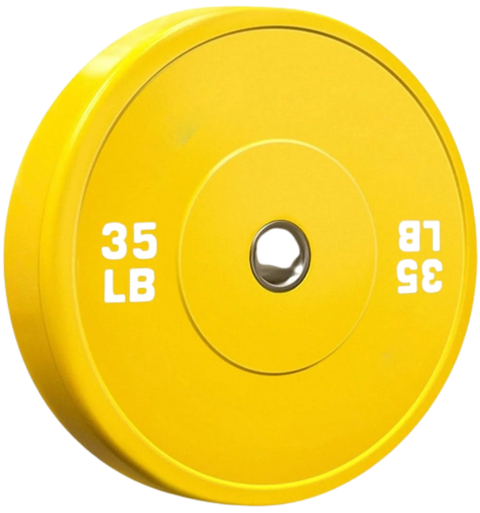 French Fitness Olympic Colored Bumper Plate 35 lbs - Blank (New)