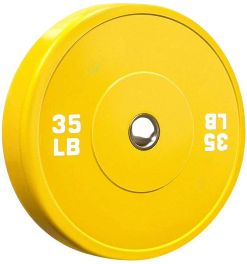 French Fitness Olympic Colored Bumper Plate 35 lbs - Blank (New)