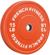 French Fitness Olympic Colored Bumper Plate Set 370 lbs (New)