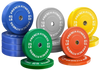 French Fitness Olympic Colored Bumper Plate Set 370 lbs (New)