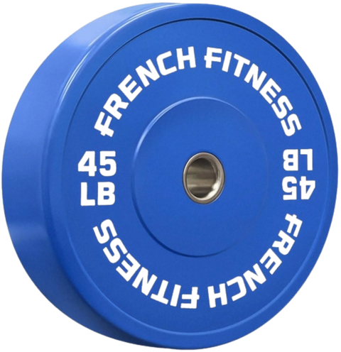 French Fitness Olympic Colored Bumper Plate 45 lbs (New)
