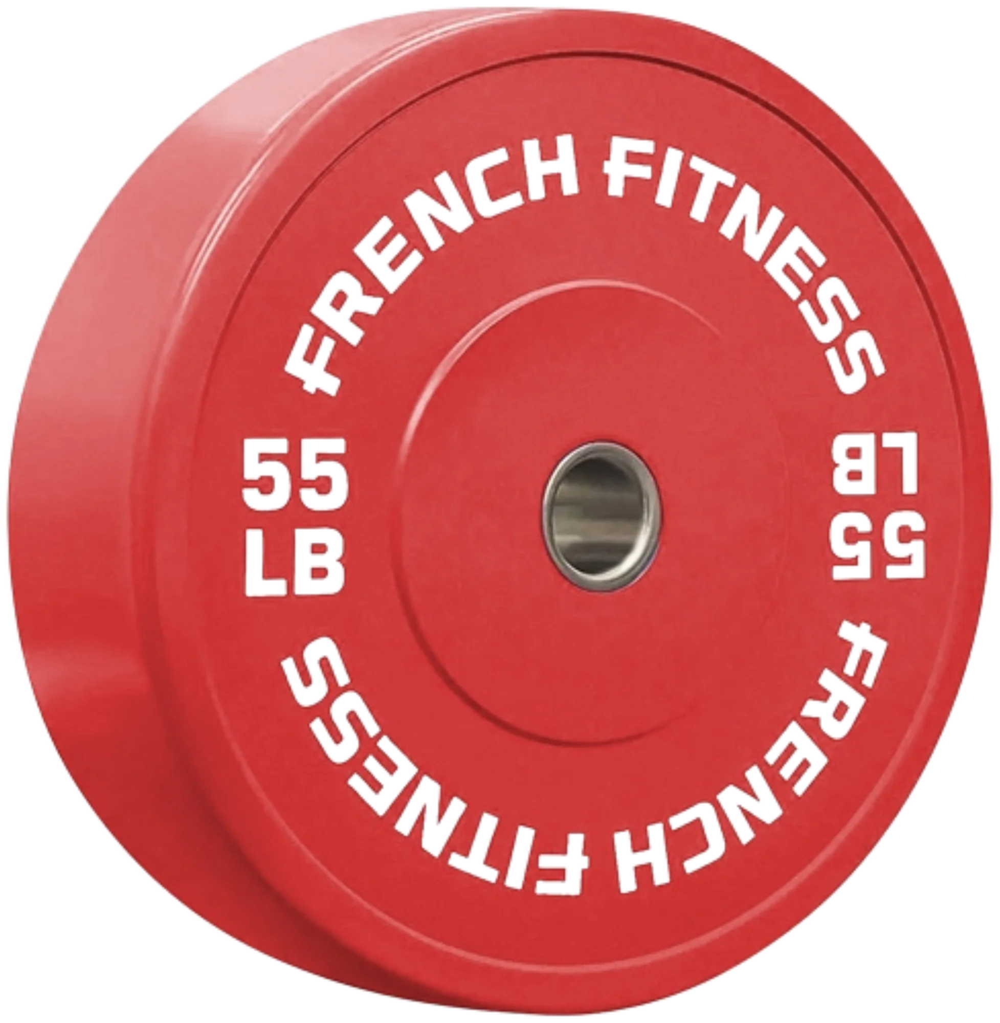 French Fitness Olympic Colored Bumper Plate 55 lbs (New)