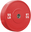 French Fitness Olympic Colored Bumper Plate 55 lbs - Blank (New)